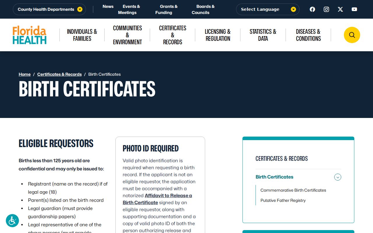 Sebastian residents directory Florida vital records