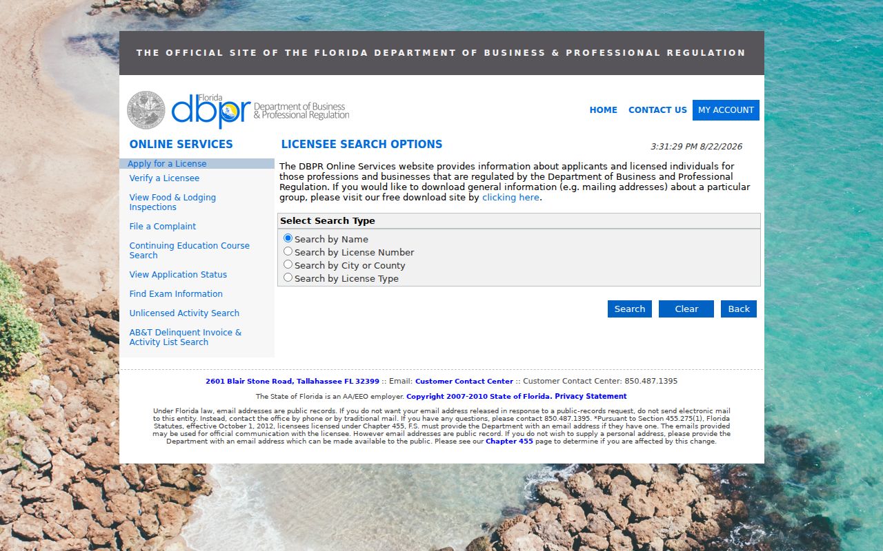 Sebastian residents directory license lookup