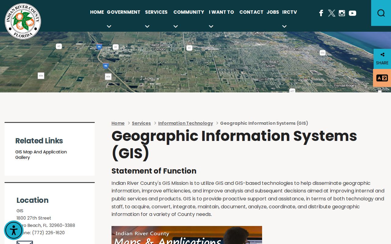 Indian River GIS gallery for mapping Sebastian neighbors