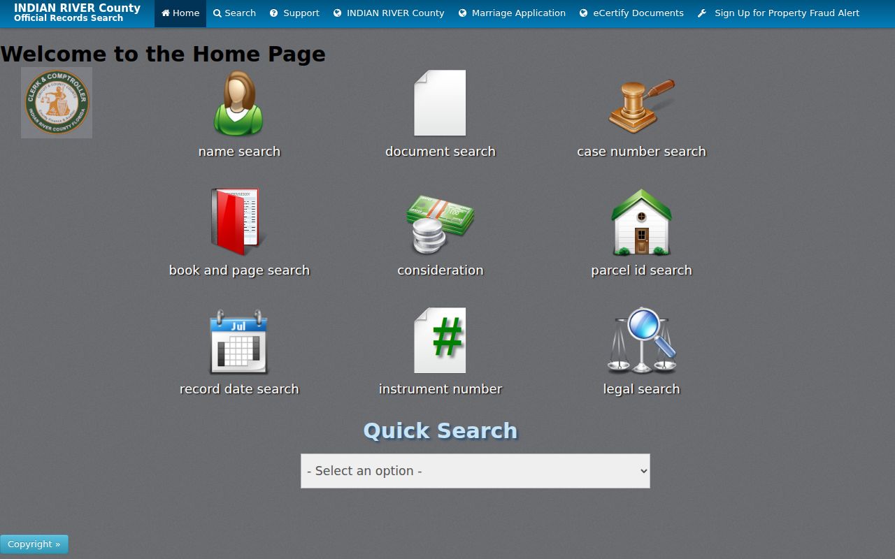Sebastian street directory Indian River deed search modes